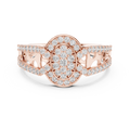 Valerienne Halo Motif Round Diamond Ring