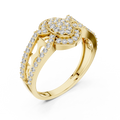Valerienne Halo Motif Round Diamond Ring