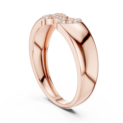 Celestine Link Round  Diamond Ring