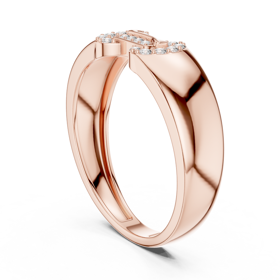 Celestine Link Round  Diamond Ring