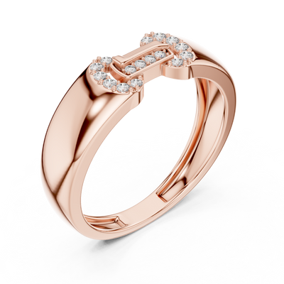 Celestine Link Round  Diamond Ring
