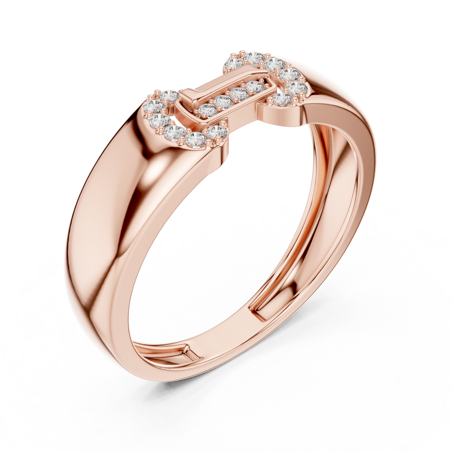 Celestine Link Round  Diamond Ring