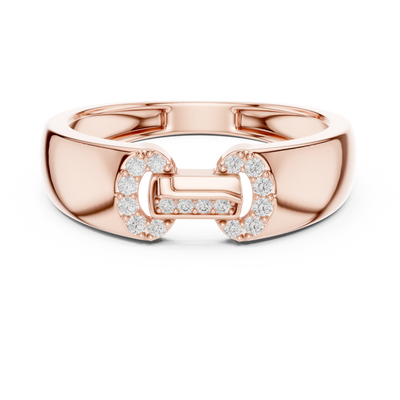 Celestine Link Round  Diamond Ring