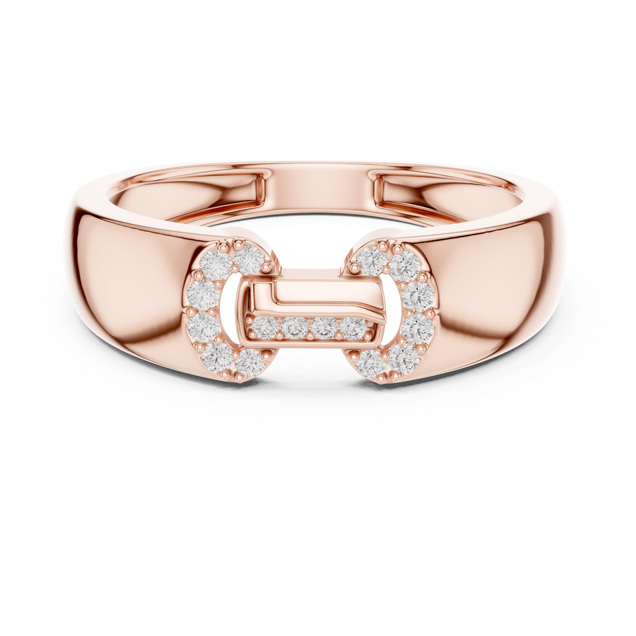 Celestine Link Round  Diamond Ring