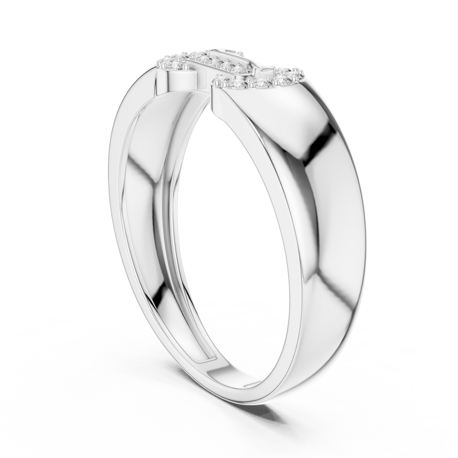 Celestine Link Round  Diamond Ring