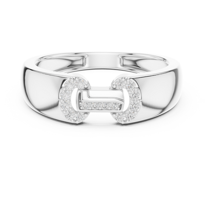 Celestine Link Round  Diamond Ring