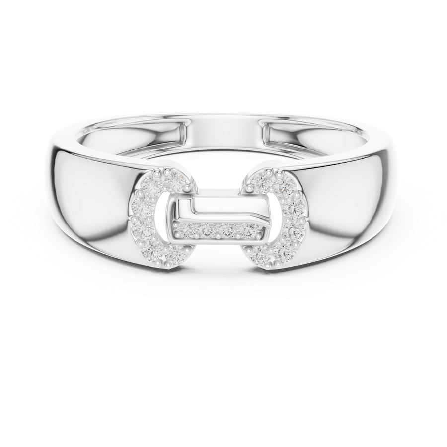 Celestine Link Round  Diamond Ring