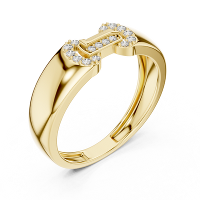 Celestine Link Round  Diamond Ring