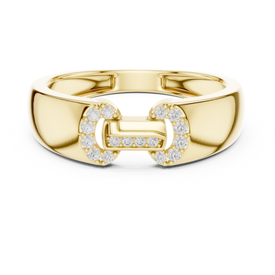 Celestine Link Round  Diamond Ring