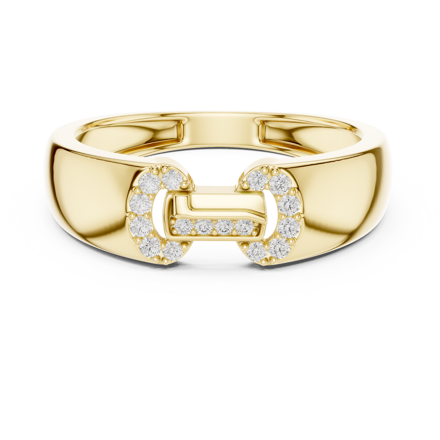 Celestine Link Round  Diamond Ring