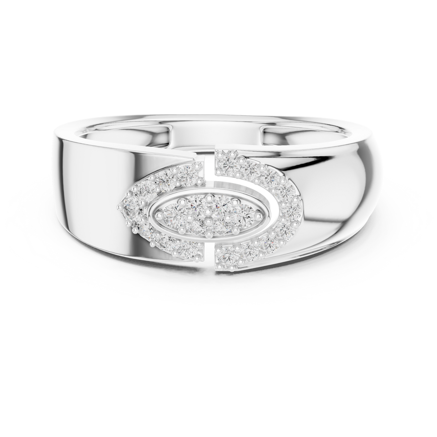 Aurelia Oval Halo Round  Diamond Ring