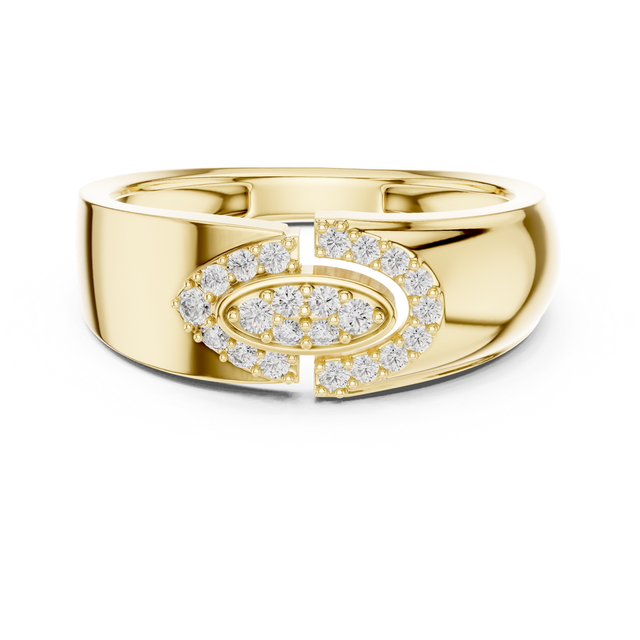 Aurelia Oval Halo Round  Diamond Ring