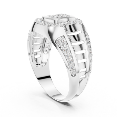 Celestine Oval Crest Round  Diamond Ring