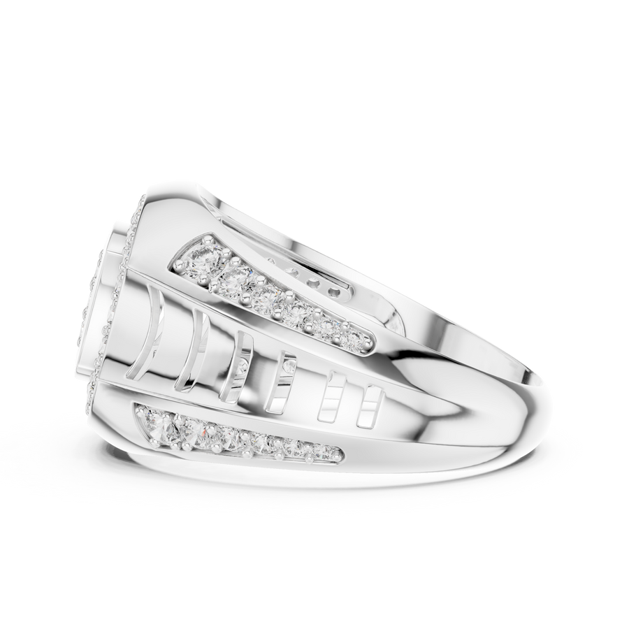 Celestine Oval Crest Round  Diamond Ring