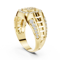 Celestine Oval Crest Round  Diamond Ring