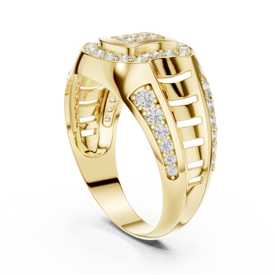 Celestine Oval Crest Round  Diamond Ring