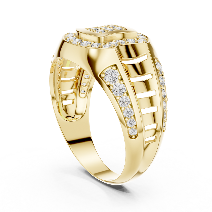 Celestine Oval Crest Round  Diamond Ring