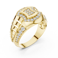 Celestine Oval Crest Round  Diamond Ring