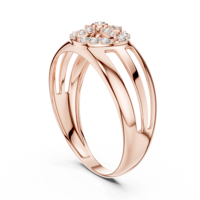 Elara Bloom Round  Diamond Ring