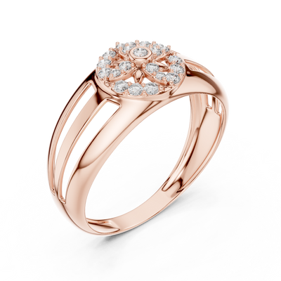 Elara Bloom Round  Diamond Ring