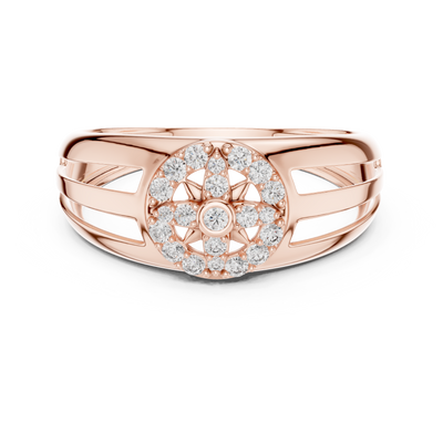 Elara Bloom Round  Diamond Ring