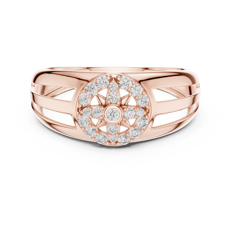 Elara Bloom Round  Diamond Ring