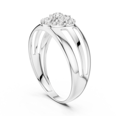 Elara Bloom Round  Diamond Ring