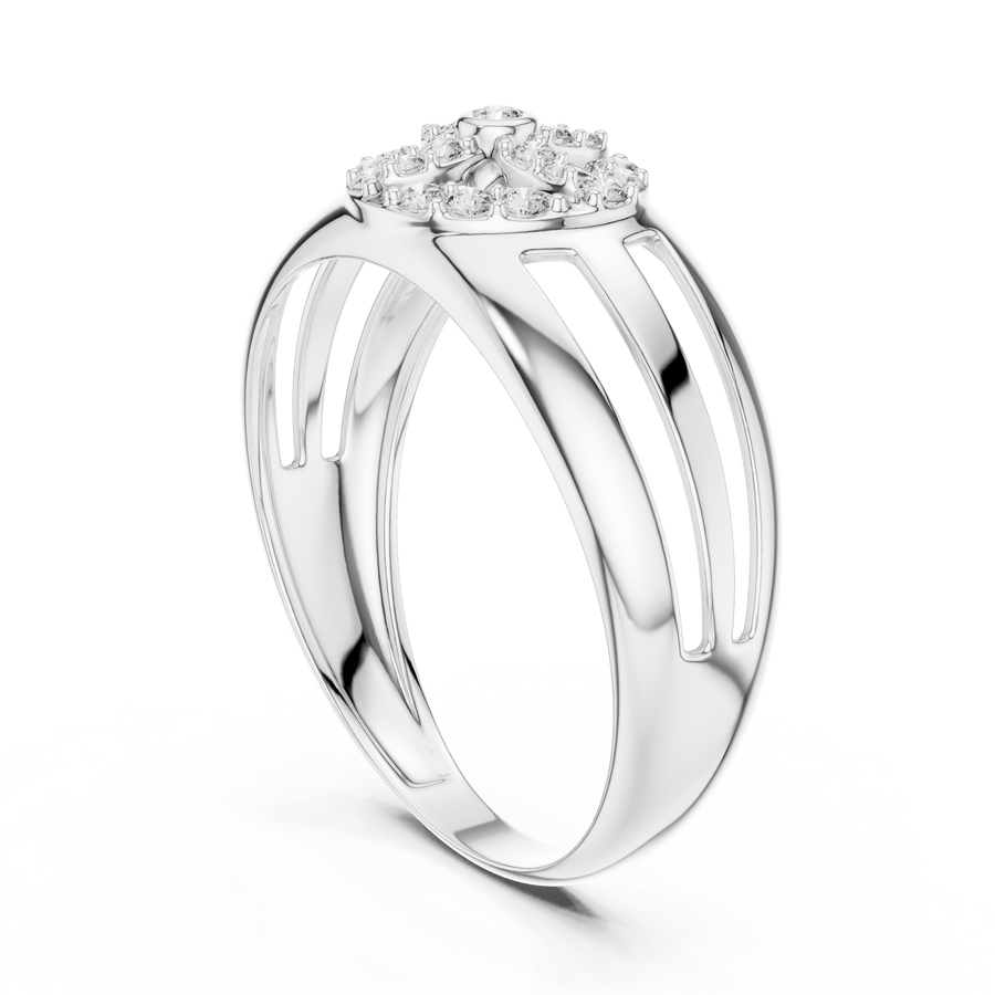 Elara Bloom Round  Diamond Ring