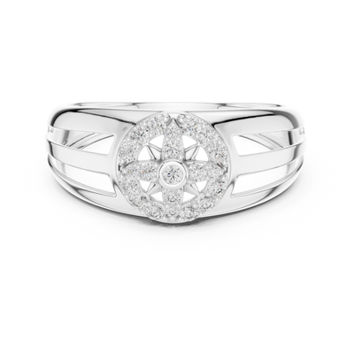 Elara Bloom Round  Diamond Ring