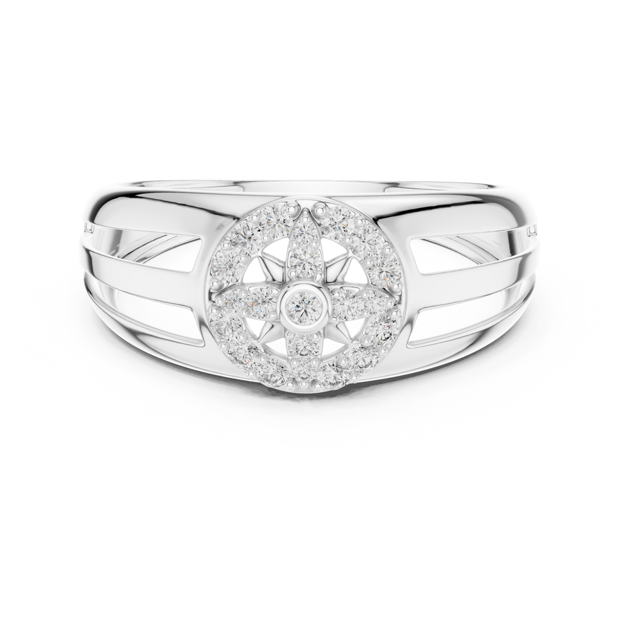 Elara Bloom Round  Diamond Ring