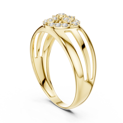 Elara Bloom Round  Diamond Ring