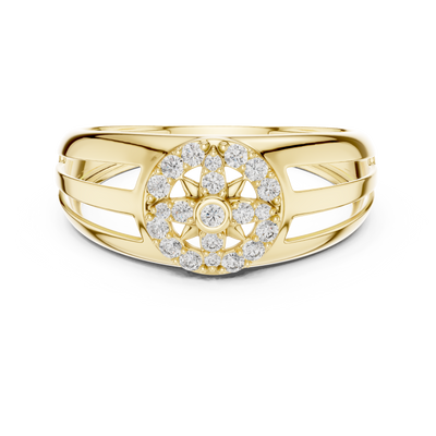 Elara Bloom Round  Diamond Ring