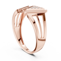 Elara V-Cascade Round  Diamond Ring