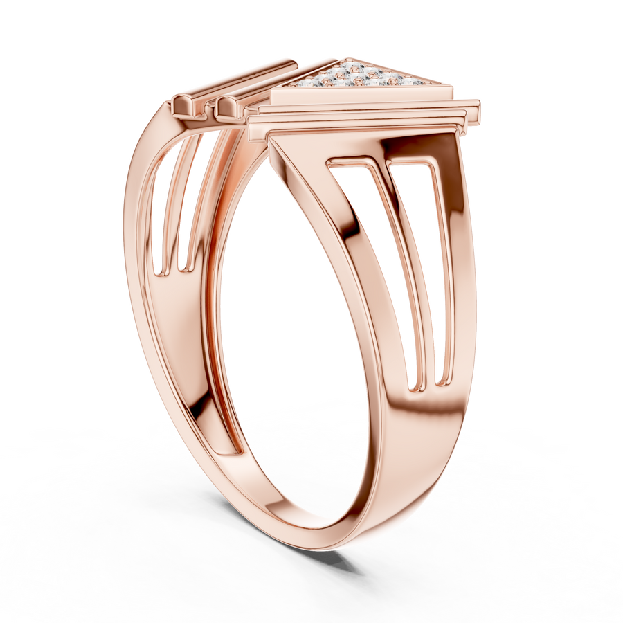 Elara V-Cascade Round  Diamond Ring