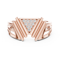 Elara V-Cascade Round  Diamond Ring