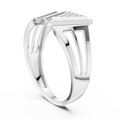 Elara V-Cascade Round  Diamond Ring