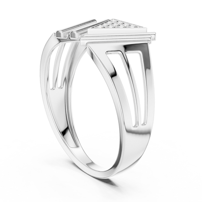 Elara V-Cascade Round  Diamond Ring