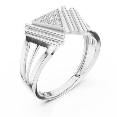Elara V-Cascade Round  Diamond Ring