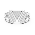 Elara V-Cascade Round  Diamond Ring