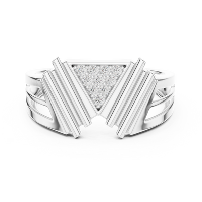 Elara V-Cascade Round  Diamond Ring