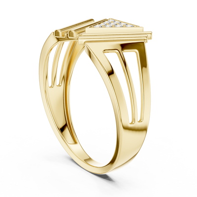 Elara V-Cascade Round  Diamond Ring