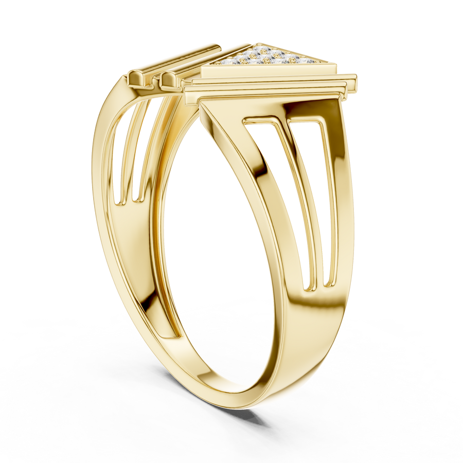 Elara V-Cascade Round  Diamond Ring