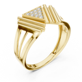 Elara V-Cascade Round  Diamond Ring