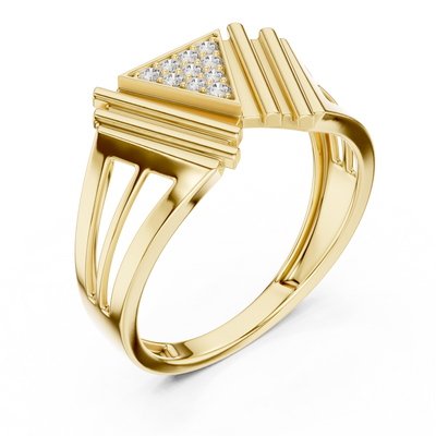 Elara V-Cascade Round  Diamond Ring