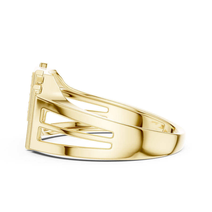 Elara V-Cascade Round  Diamond Ring