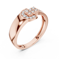 Celestia Linear Cascade Round  Diamond Ring