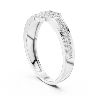 Celestia Linear Cascade Round  Diamond Ring