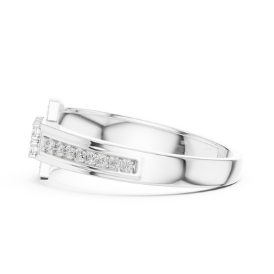 Celestia Linear Cascade Round  Diamond Ring