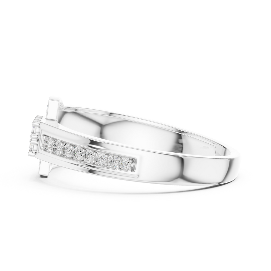 Celestia Linear Cascade Round  Diamond Ring