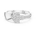 Celestia Linear Cascade Round  Diamond Ring